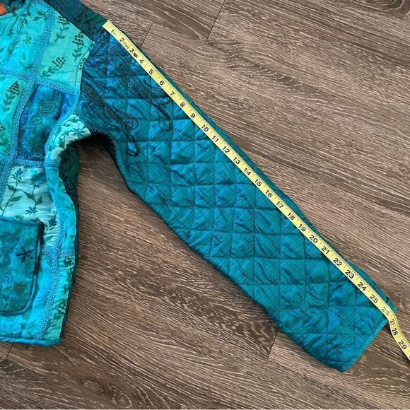 Coldwater creek rayon silk patch reversible jacket - Picture 9 of 14